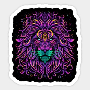 Lion vintage face Sticker